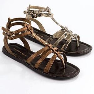 Madden Girl Sicilly Strappy Stud Embellished Thong Sandal Double Ankle Straps 🟫